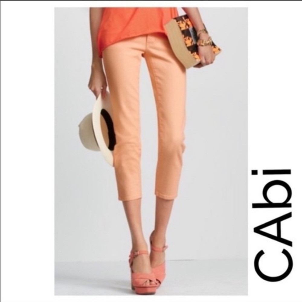 CAbi 329 cropped Bree Creamsicle jeans size 8